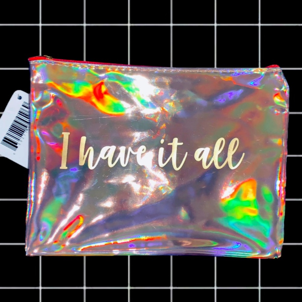 Rose gold holographic bag